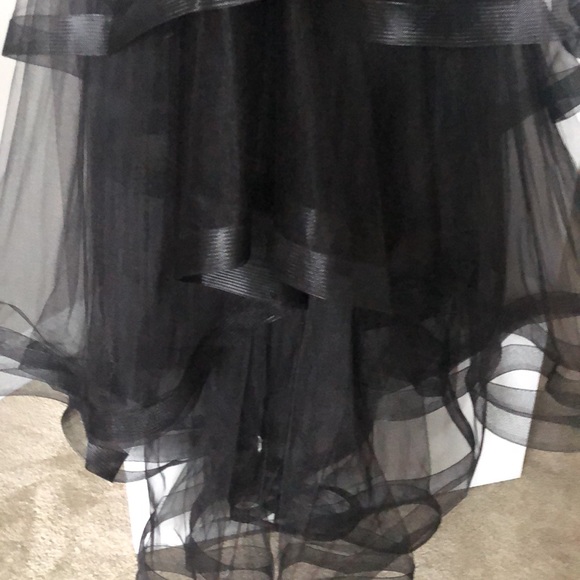 Sherri Hill black high/low strapless gown - Picture 4 of 10